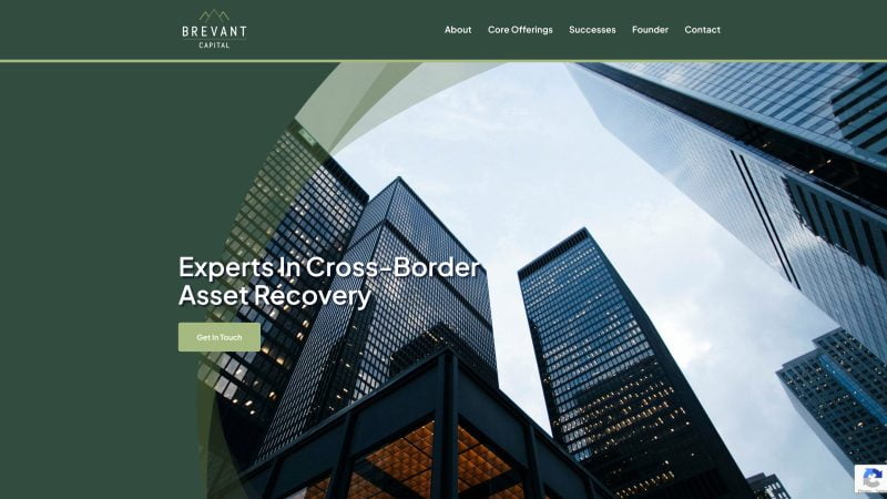 Brevant Capital website design by evince