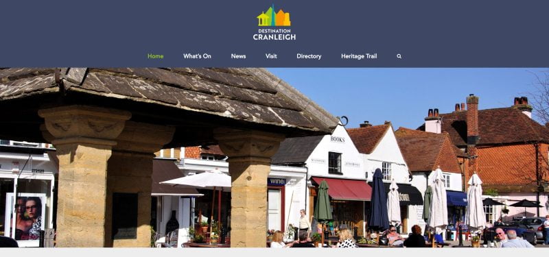 Destination Cranleigh website by evince