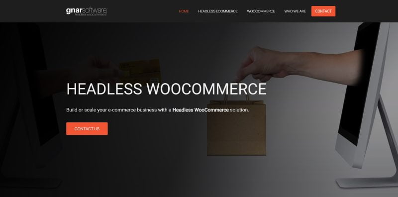 Headlesswoocommerce website designed by evince