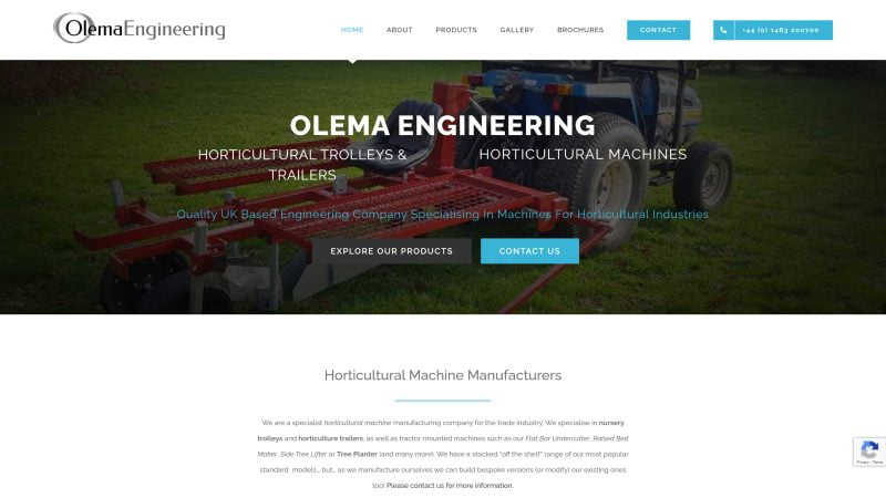 Olema Engineering Website design by evince