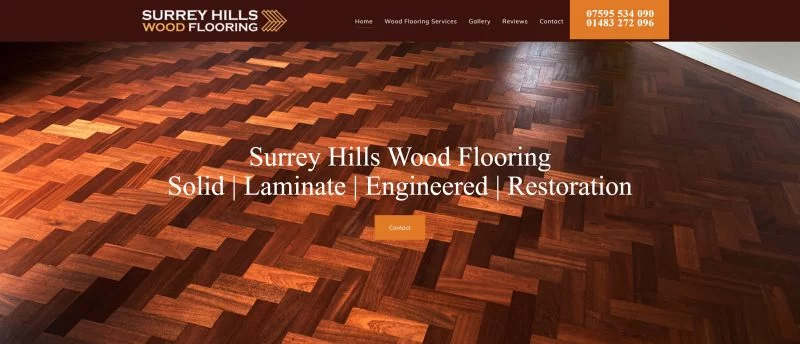 Surrey Hills Wood flooring website design by evince