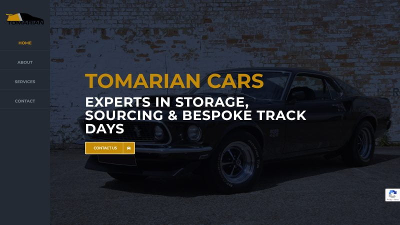 Tomarian Cars website designed by evince